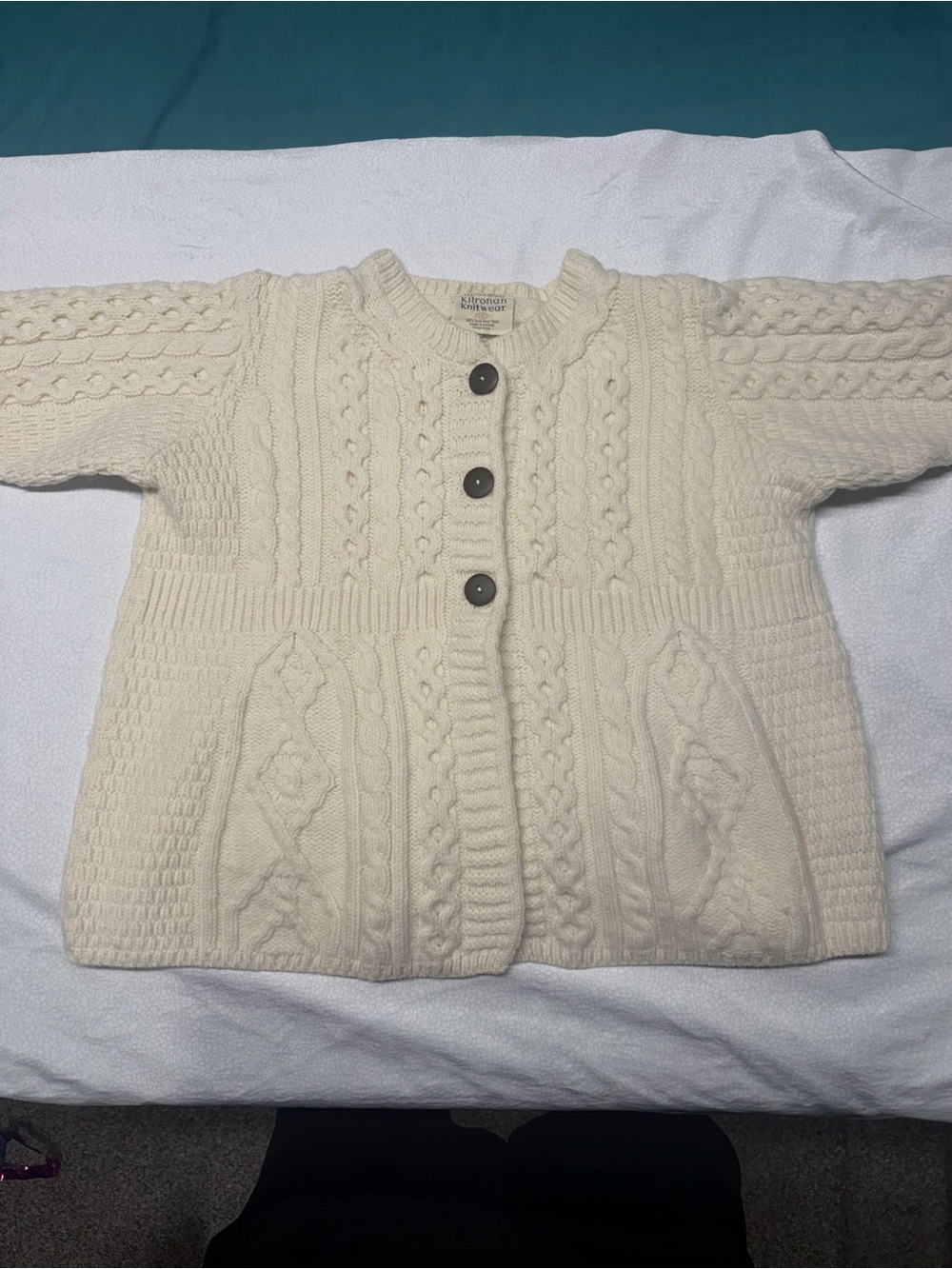 Kilronan Knitwear Vintage Merino Wool Cardigan Woman’s Size Medium